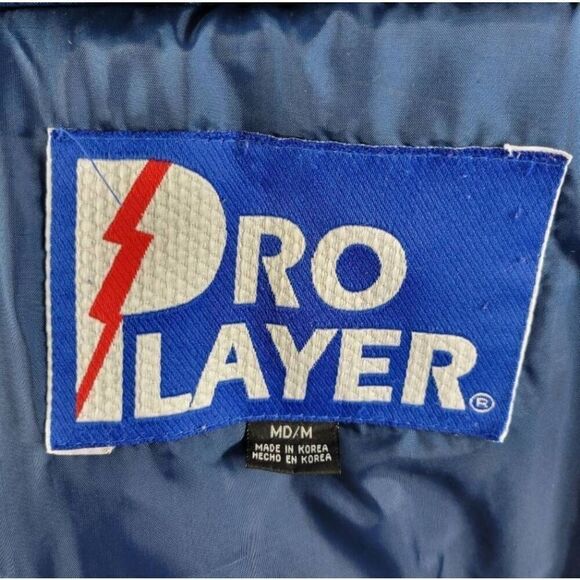 Dallas Cowboys Pro Player NFL VTG Spell Out full Zip hooded Puffer Jacket Medium - Picture 13 of 14